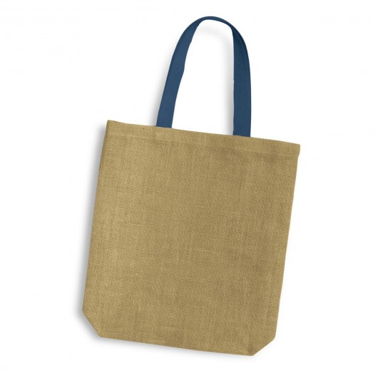 Dark Blue Coloured Handle Jute Totes